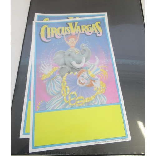 140 - Album of 36 retro circus posters of various styles and eras, including Circo Osorio, Circus Vargus, ... 