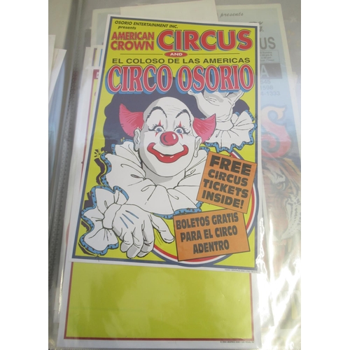 140 - Album of 36 retro circus posters of various styles and eras, including Circo Osorio, Circus Vargus, ... 