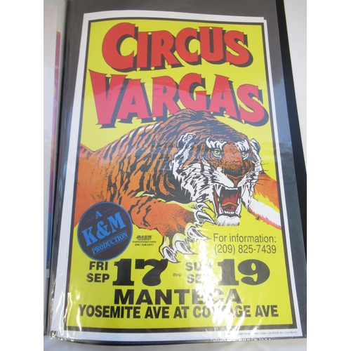 140 - Album of 36 retro circus posters of various styles and eras, including Circo Osorio, Circus Vargus, ... 