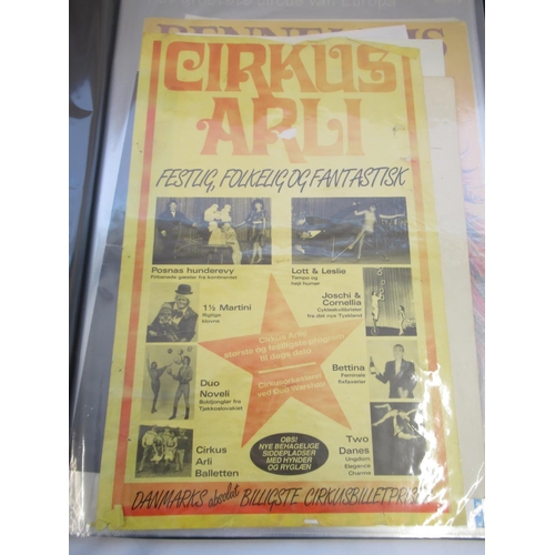 141 - Album of 42 retro circus posters of various styles and eras, including Circo Osorio, Cirque Rancy, T... 