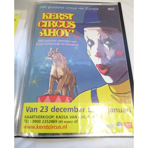 141 - Album of 42 retro circus posters of various styles and eras, including Circo Osorio, Cirque Rancy, T... 