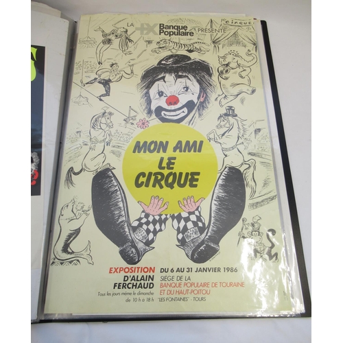 142 - Album of 41 retro mainly German circus posters of various styles and eras, including Krone, Carl Bus... 