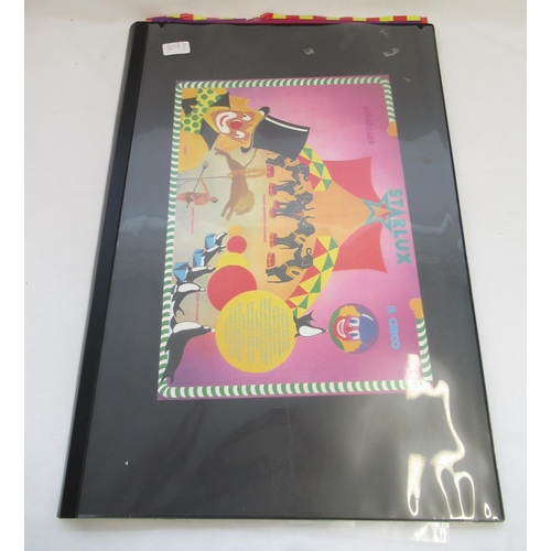 145 - Two albums of retro circus-related posters, one containing 41 and one containing 14 posters, includi... 