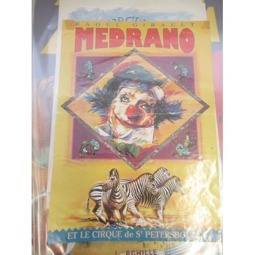 145 - Two albums of retro circus-related posters, one containing 41 and one containing 14 posters, includi... 