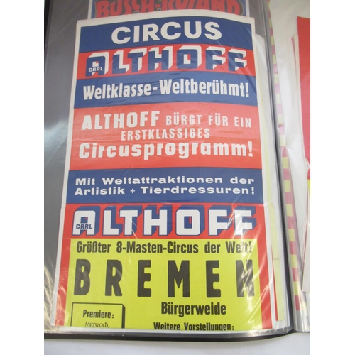 145 - Two albums of retro circus-related posters, one containing 41 and one containing 14 posters, includi... 