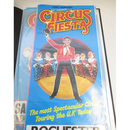 148 - Album of 39 circus-related posters of various styles and eras, including Billy Smart's Quality Show ... 