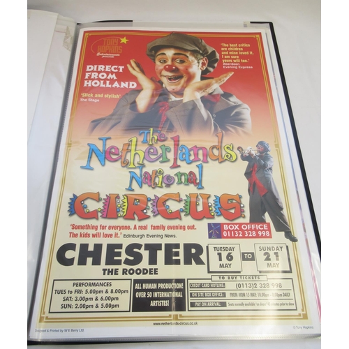 148 - Album of 39 circus-related posters of various styles and eras, including Billy Smart's Quality Show ... 