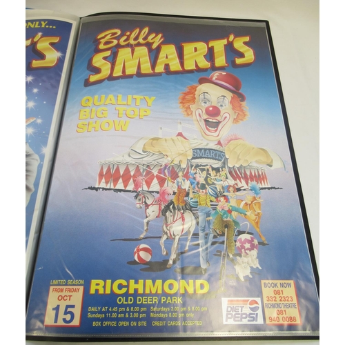 148 - Album of 39 circus-related posters of various styles and eras, including Billy Smart's Quality Show ... 