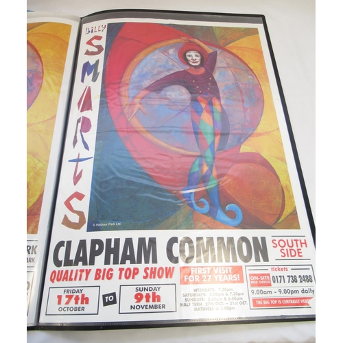 148 - Album of 39 circus-related posters of various styles and eras, including Billy Smart's Quality Show ... 