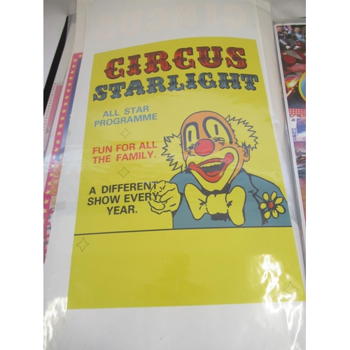 150 - Album of 41 circus-related posters of various styles and eras, including Peter Jolly's Circus, Chipp... 