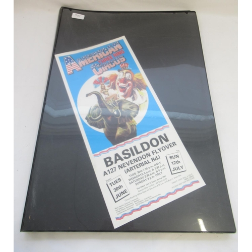 151 - Album of American-themed circus-related posters from across the UK, featuring Basildon, Sheffield, P... 