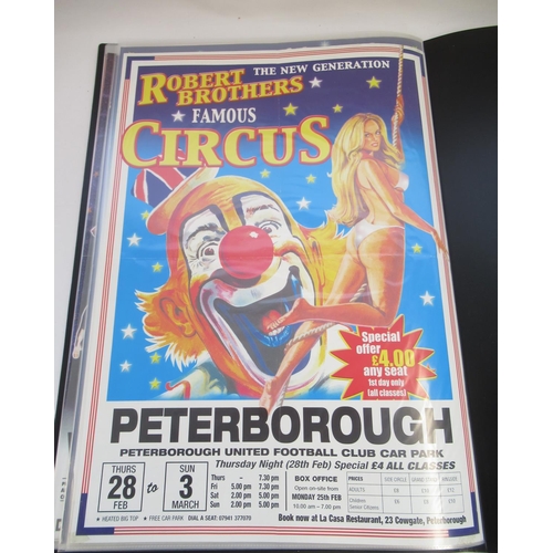 152 - Album of 41 circus-related posters from across the UK, featuring The Roberts Brothers Circus, The Bo... 