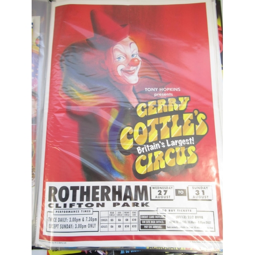 154 - Album of mainly Gerry Cottle circus-related posters, including Gerry Cottle's Circus in Scarborough,... 