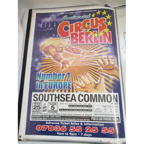 155 - Two albums of retro circus posters, including the Moscow State Circus performing across the UK, The ... 