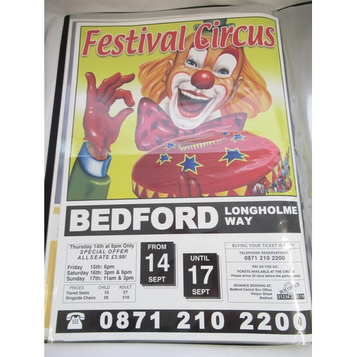 155 - Two albums of retro circus posters, including the Moscow State Circus performing across the UK, The ... 