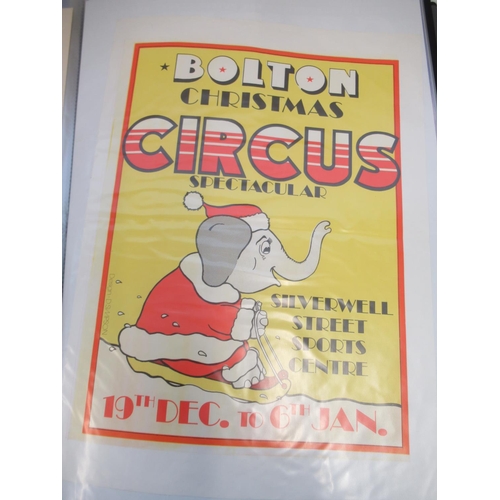 156 - Two albums of retro circus posters, including the 'Chinese State Circus' , Bolshoi's Circus, Cirque ... 