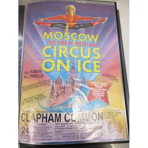 156 - Two albums of retro circus posters, including the 'Chinese State Circus' , Bolshoi's Circus, Cirque ... 