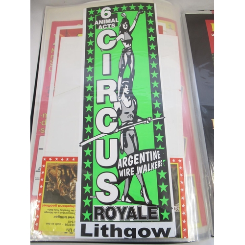 156 - Two albums of retro circus posters, including the 'Chinese State Circus' , Bolshoi's Circus, Cirque ... 