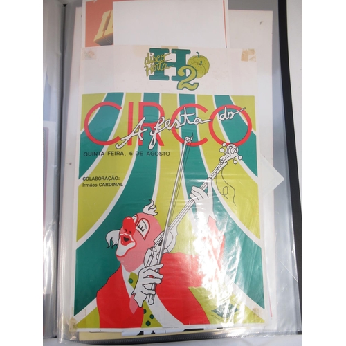 156 - Two albums of retro circus posters, including the 'Chinese State Circus' , Bolshoi's Circus, Cirque ... 