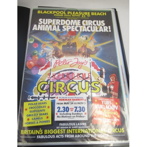 156 - Two albums of retro circus posters, including the 'Chinese State Circus' , Bolshoi's Circus, Cirque ... 