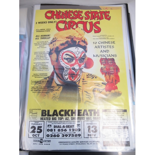 156 - Two albums of retro circus posters, including the 'Chinese State Circus' , Bolshoi's Circus, Cirque ... 