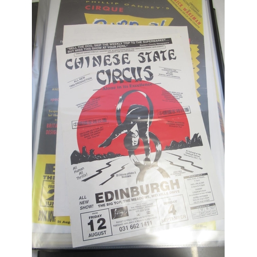 156 - Two albums of retro circus posters, including the 'Chinese State Circus' , Bolshoi's Circus, Cirque ... 