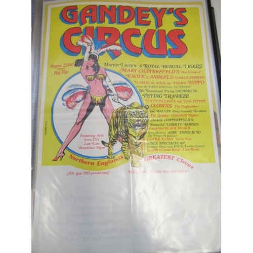 156 - Two albums of retro circus posters, including the 'Chinese State Circus' , Bolshoi's Circus, Cirque ... 