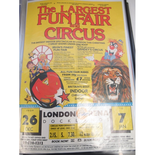 156 - Two albums of retro circus posters, including the 'Chinese State Circus' , Bolshoi's Circus, Cirque ... 