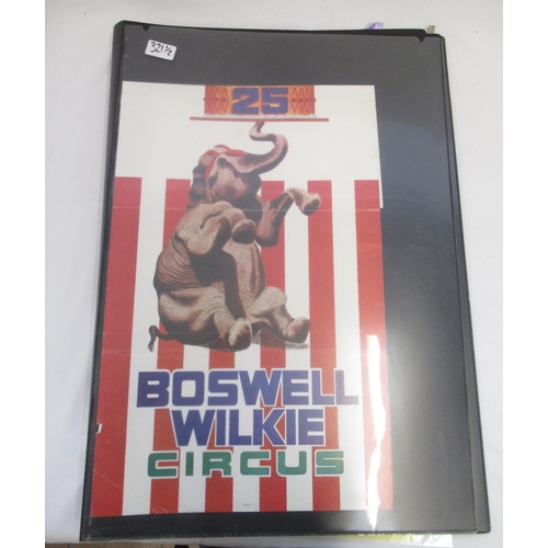 157 - Two albums of retro circus posters, including the Boswell Wilkie Circus from the Republic of China, ... 