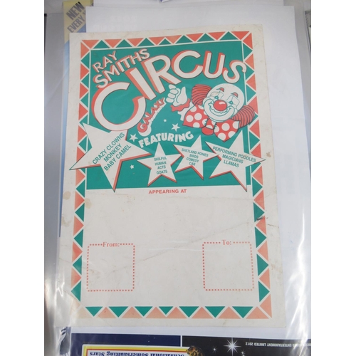 157 - Two albums of retro circus posters, including the Boswell Wilkie Circus from the Republic of China, ... 