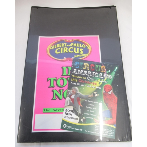 158 - Three albums of retro circus posters, including Circus Ginnett, Circus Zyair, Sir Robert Fossett's C... 