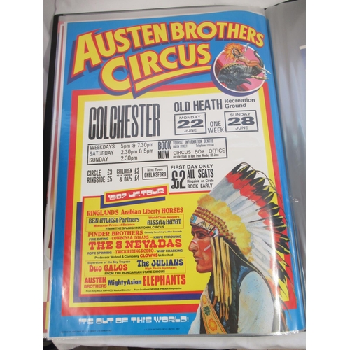 158 - Three albums of retro circus posters, including Circus Ginnett, Circus Zyair, Sir Robert Fossett's C... 