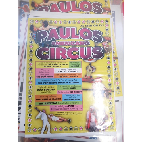 158 - Three albums of retro circus posters, including Circus Ginnett, Circus Zyair, Sir Robert Fossett's C... 