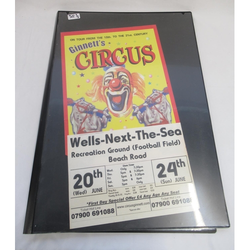 158 - Three albums of retro circus posters, including Circus Ginnett, Circus Zyair, Sir Robert Fossett's C... 