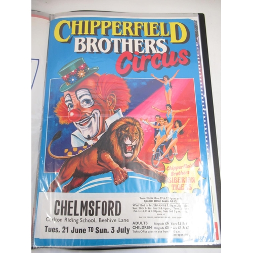 158 - Three albums of retro circus posters, including Circus Ginnett, Circus Zyair, Sir Robert Fossett's C... 