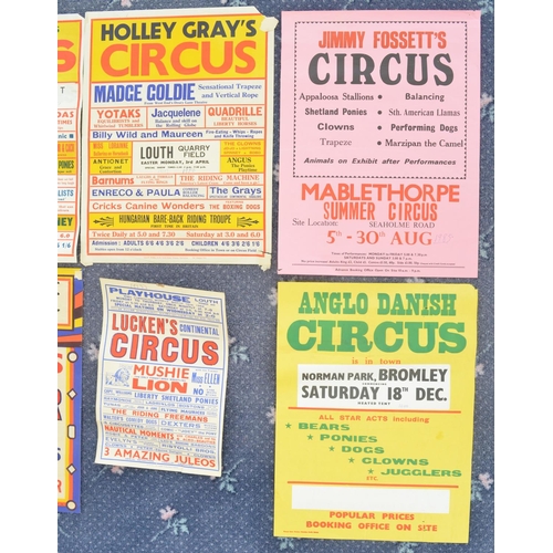 100 - Collection of mostly vintage circus event advertising posters (1950's-1980's), various circuses, som... 