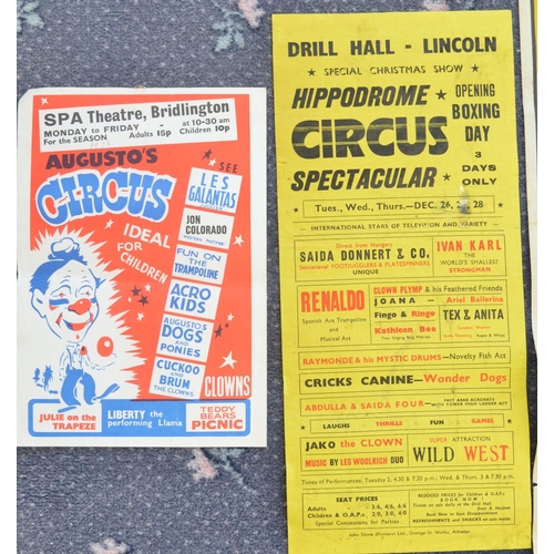 100 - Collection of mostly vintage circus event advertising posters (1950's-1980's), various circuses, som... 