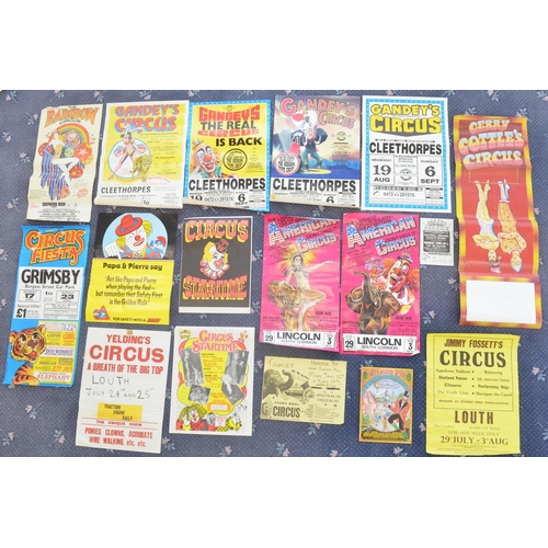 102 - Collection of mostly modern circus advertising posters, various circuses, many with venue details to... 