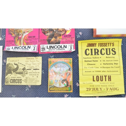 102 - Collection of mostly modern circus advertising posters, various circuses, many with venue details to... 