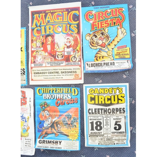 103 - Collection of mostly modern circus advertising posters to include Gandey's, Chipperfield's, Austen B... 