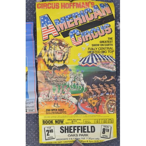 105 - Collection of modern circus advertising posters, all with venues to include Circus Hoffman (Sheffiel... 