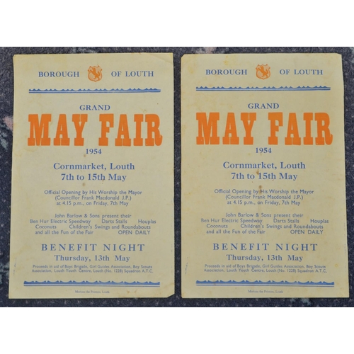 107 - Seven theatre, Circus and Fete themed advertising posters, all with venues to include Mablethorpe, L... 