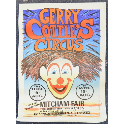 95 - Six circus advertising posters for Gerry Cottle's Circus (1970's-80's, 1x W.E.Berry, please note som... 