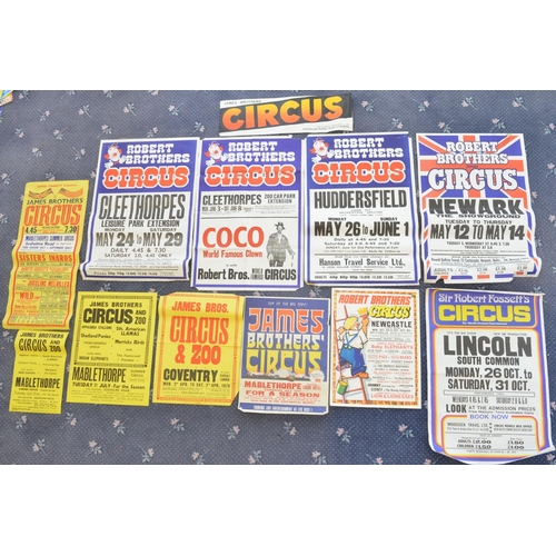 97 - Collection of circus event advertising posters, various circuses and locations to include Robert Bro... 