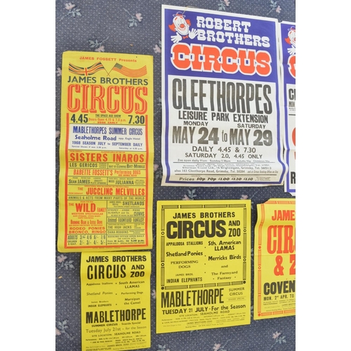 97 - Collection of circus event advertising posters, various circuses and locations to include Robert Bro... 