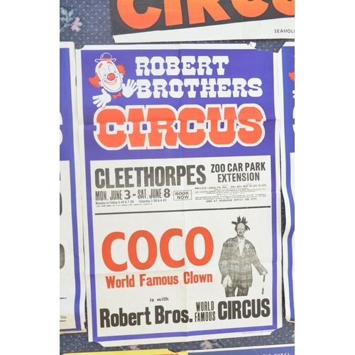 97 - Collection of circus event advertising posters, various circuses and locations to include Robert Bro... 