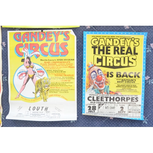 98 - Collection of circus and fairground event advertising posters, various circuses and locations to inc... 