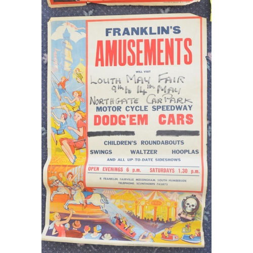 98 - Collection of circus and fairground event advertising posters, various circuses and locations to inc... 