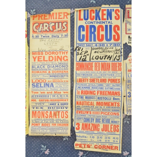 99 - Seven vintage 1950's-60's circus event advertising posters, various circuses and locations to includ... 