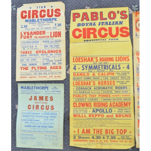 99 - Seven vintage 1950's-60's circus event advertising posters, various circuses and locations to includ... 